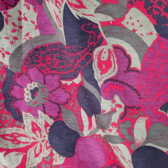 Vintage Handmade Midi Skirt Floral Patterned Size Large 70's Boho Twee Whimsi - Picture 5 of 5